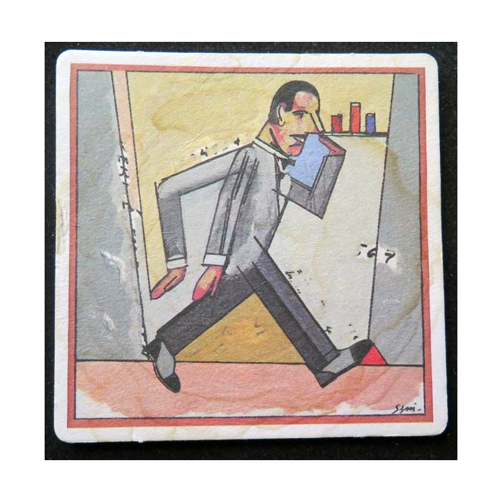 SOUS DE VERRE A BIÈRE sous bock art 1664 Antonio Ségui année 1995 de largeur 9,3 cm