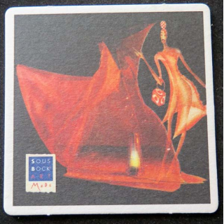 sous verre sous bock art mode 1664 Olivier Guillemin année 1996