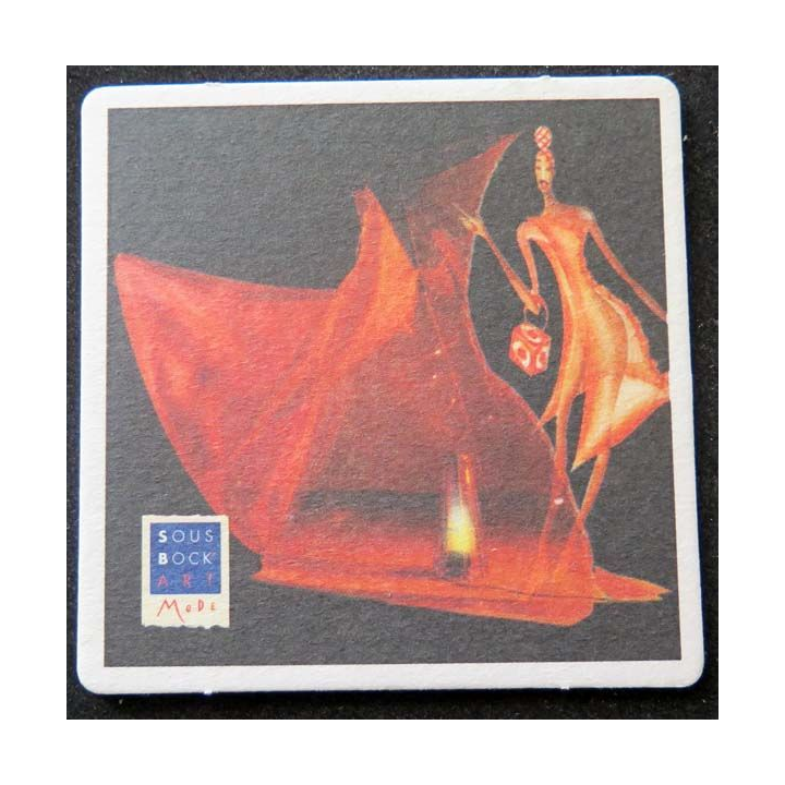 sous verre sous bock art mode 1664 Olivier Guillemin année 1996
