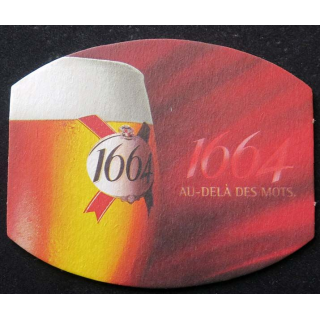 sous verre à bière 1664 au delà des mots de largeur 11 cm 