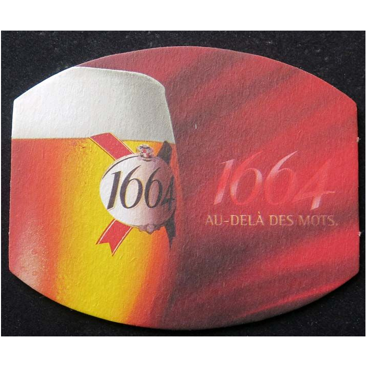 sous verre à bière 1664 au delà des mots de largeur 11 cm 