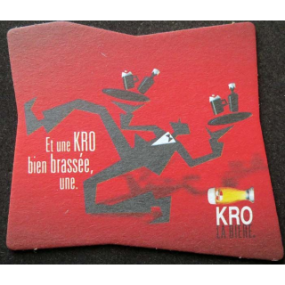 Sous verre à bière Et une Kro bien brassée, Une de largeur 10 cm