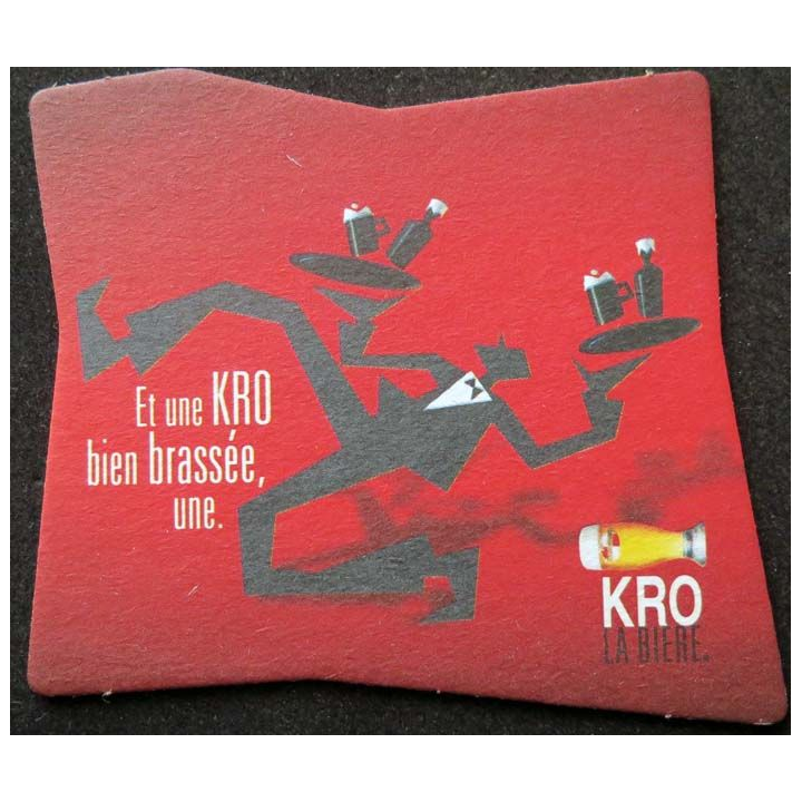 Sous verre à bière Et une Kro bien brassée, Une de largeur 10 cm