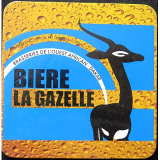 Sous verre à bière La Gazelle Dakar de largeur 9,3 cm