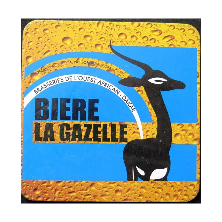 Sous verre à bière La Gazelle Dakar de largeur 9,3 cm