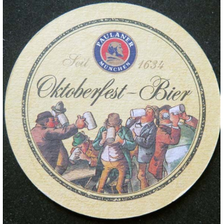 DESSOUS VERRE BIÈRE Paulaner bière d'Oktoberfest diamètre 10,6 cm