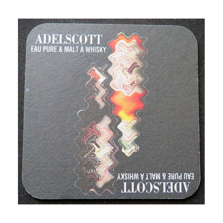 sous verre à bière Adelscott eau pure et malt à whisky largeur 10,2 cm