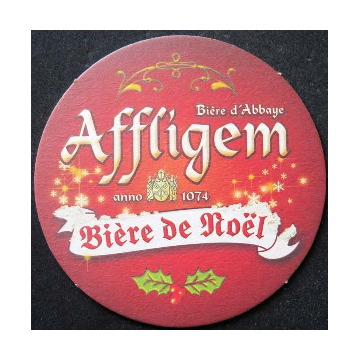 Dessous de verre à bière bière de Noël Affligem diamètre 10,8 cm