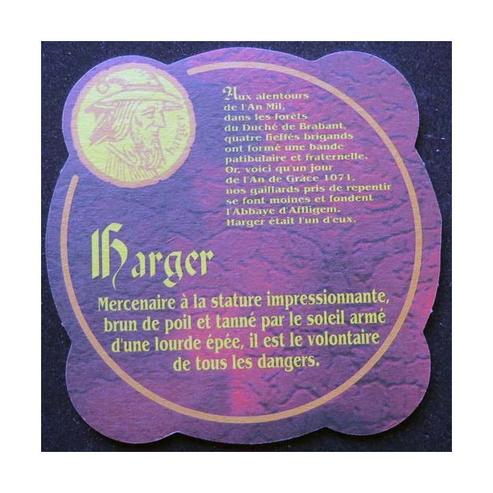 Dessous de verre à bière Affligem blonde de diamètre 10,5 cm