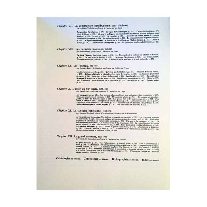 1. Histoire de la France Tome 1 Naissance d'une nation des origines à 1348 publié sous la direction de Georges Duby