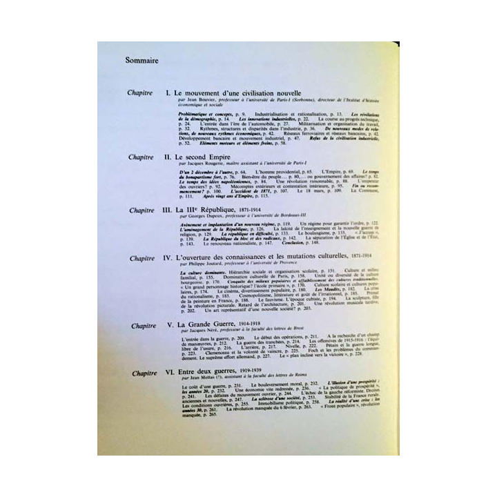1. Histoire de la France Tome 3 Les temps nouveaux de 1852 à nos jours publié sous la direction de Georges Duby