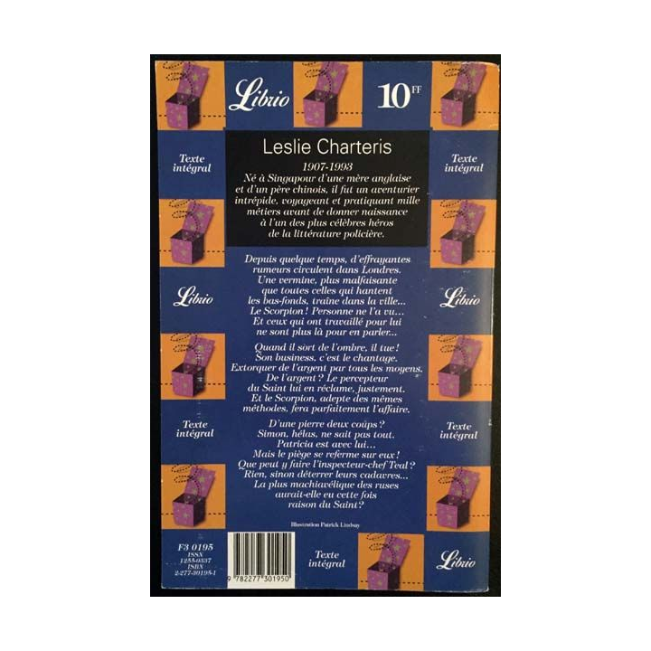 1. Le Saint Impôt sur le crime de Leslie Charteris aux éditions Librio