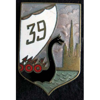  39° Régiment d'Infanterie Andor en émail