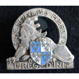  1° régiment d'infanterie dos lisse embouti 