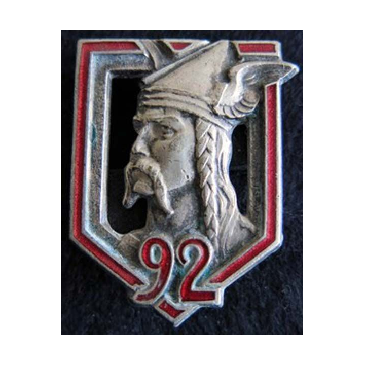 92° régiment d''infanterie Drago Béranger Déposé H. 112 en émail