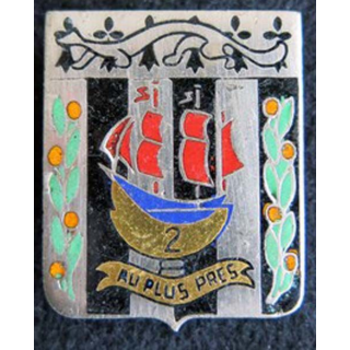  2° régiment d’infanterie Drago G. 427 plat guilloché argenté