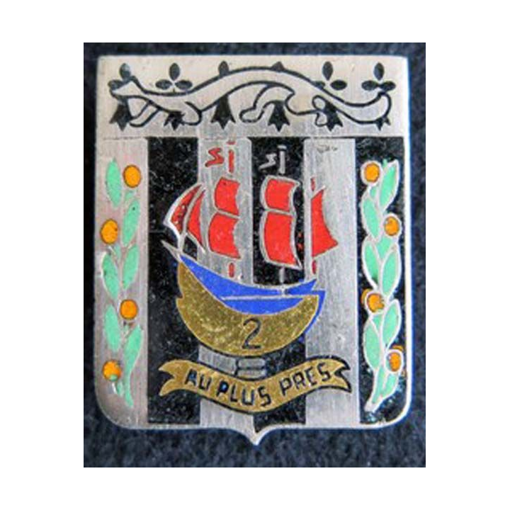  2° régiment d’infanterie Drago G. 427 plat guilloché argenté