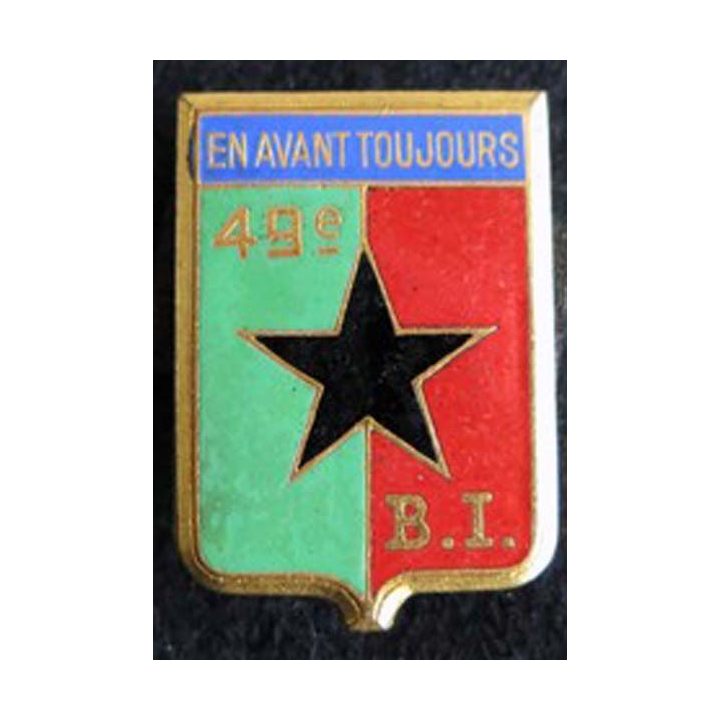  49° bataillon d'infanterie Drago Paris en émail dos guilloché