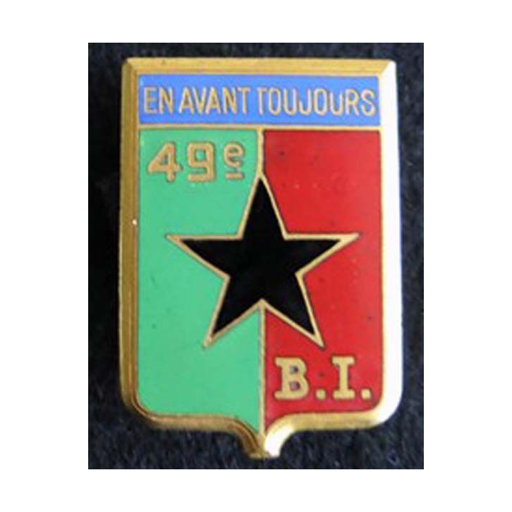 49° bataillon d'infanterie de fabrication Drago Paris en émail dos lisse