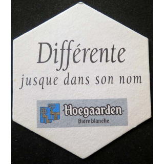 Dessous de verre à bière Hoegaarden différente jusque dans son nom