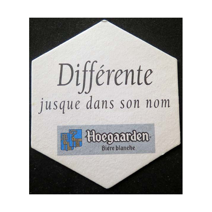 Dessous de verre à bière Hoegaarden différente jusque dans son nom