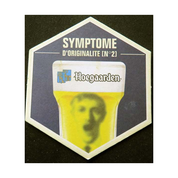 sous verre à bière Hoegaarden Symptome d'originalité (N°2) 