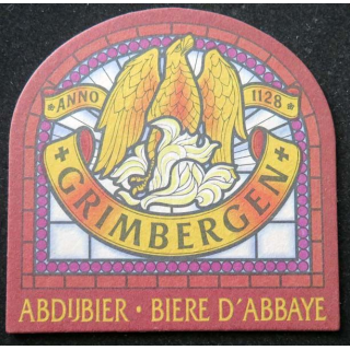 Dessous de verre à bière Grimbergen bière d'Abbaye sous verre à bière