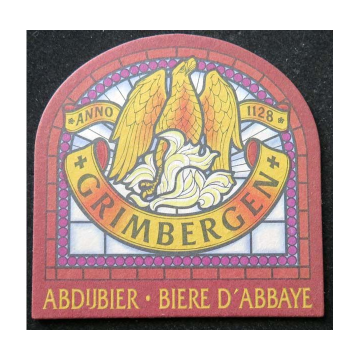 Dessous de verre à bière Grimbergen bière d'Abbaye sous verre à bière