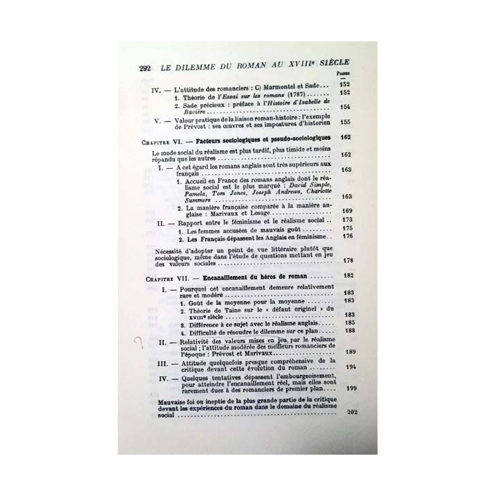 1. Le dilemme du roman au XVIIIe siècle de Georges May aux éditions Presses universitaires de France