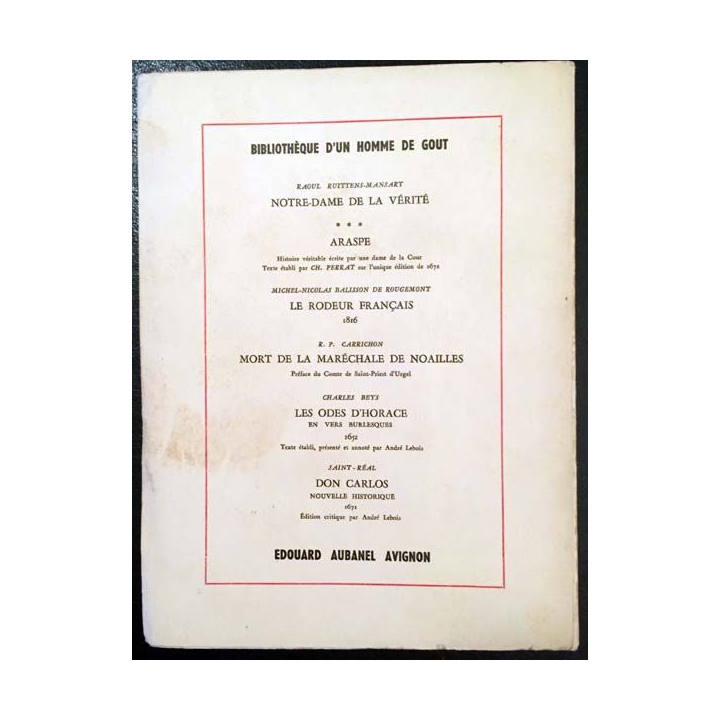1. Le chef-d'oeuvre d'un inconnu 1714 par Saint-Hyacinthe aux éditions Édouard Aubanel Avignon