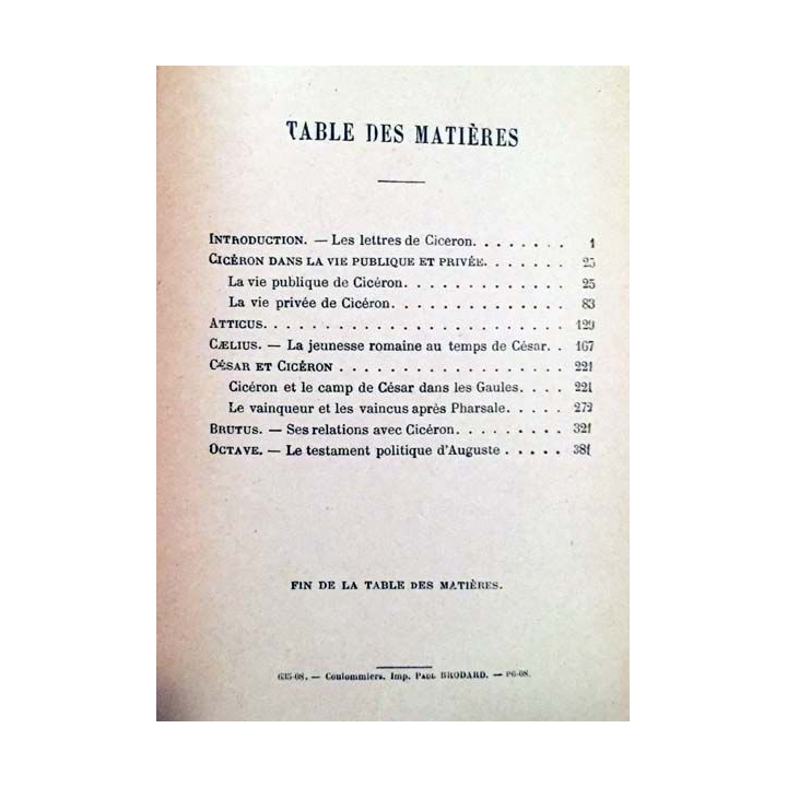 1. Cicéron et ses amis - Étude sur la société romaine du temps de César par Gaston Boissier aux éditions Librairie Hachette