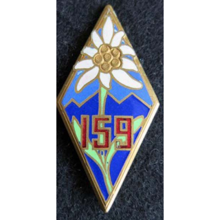 159° régiment d’infanterie alpine en émail embouti anneaux 