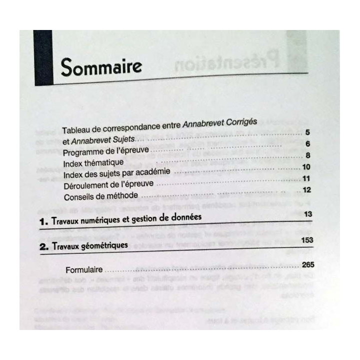 1. Annabrevet sujets et corrigés 2006 Mathématiques aux éditions Hatier
