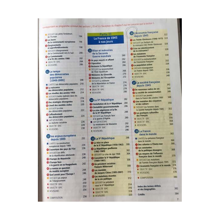 1. Histoire Terminal L, ES, S aux éditions Belin