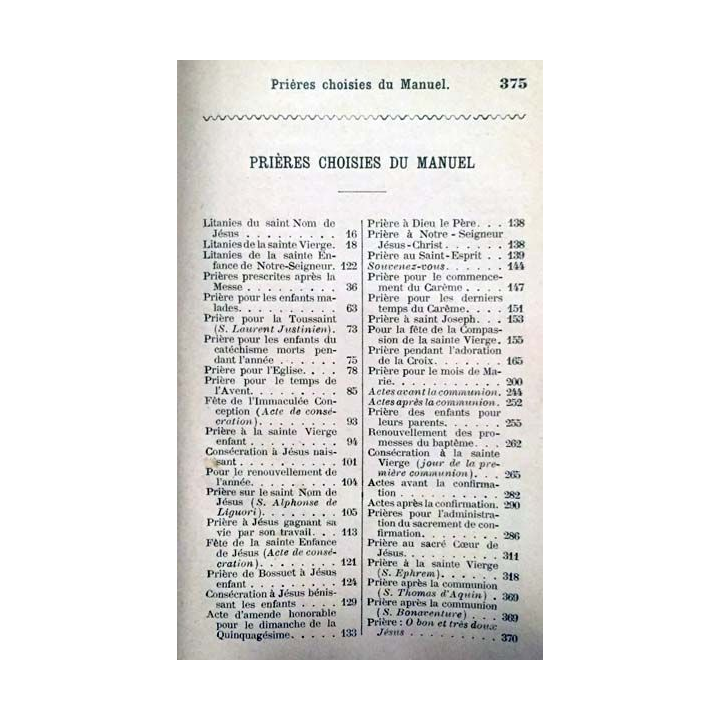 1. Manuel des catéchismes ou recueil de prières, billets, cantiques, avis par M. l'Abbé Dupanloup