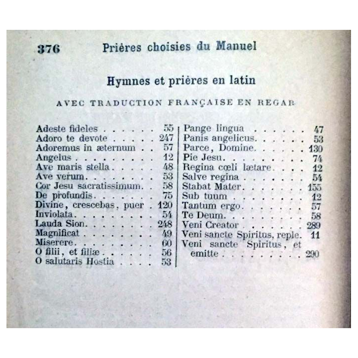 1. Manuel des catéchismes ou recueil de prières, billets, cantiques, avis par M. l'Abbé Dupanloup