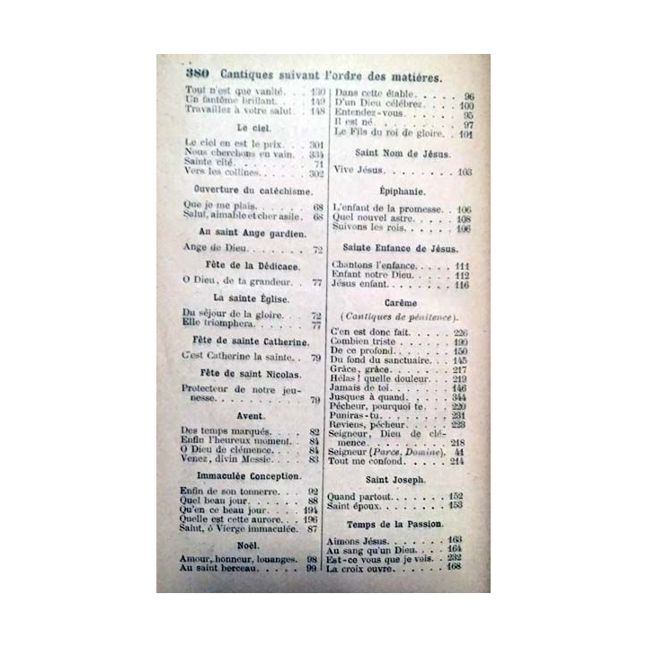 1. Manuel des catéchismes ou recueil de prières, billets, cantiques, avis par M. l'Abbé Dupanloup