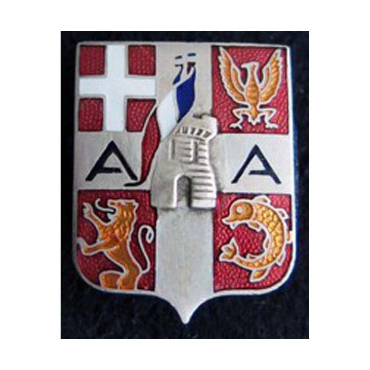 Insigne métallique de l'Armée des Alpes de fabrication Augis