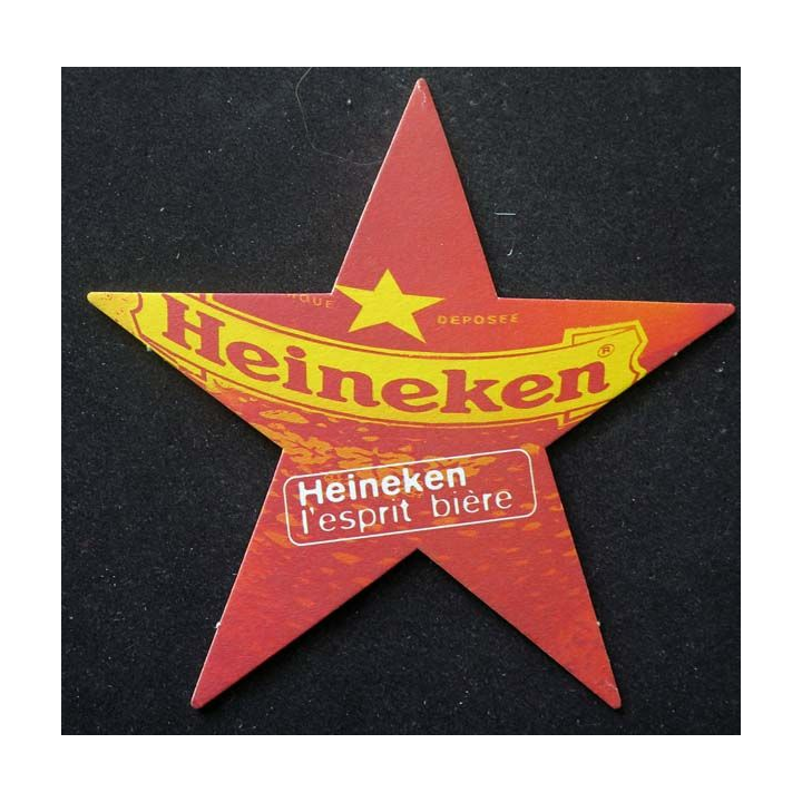 DESSOUS DE VERRE A BIÈRE Heineken l'esprit bière de largeur 16 cm