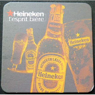 DESSOUS DE VERRE A BIÈRE Heineken l'esprit bière de largeur 12 cm