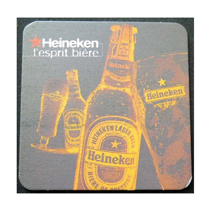 DESSOUS DE VERRE A BIÈRE Heineken l'esprit bière de largeur 12 cm