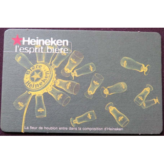 DESSOUS DE VERRE A BIÈRE Heineken l'esprit bière de largeur 14 cm