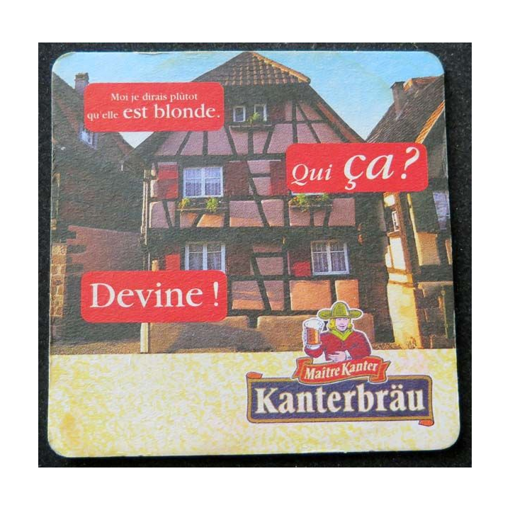 DESSOUS VERRE BIÈRE Maître Kanter Moi je dirai plûtot qu'elle est blonde