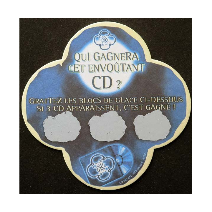 DESSOUS de VERRE à BIÈRE Qui gagnera cet envoûtant CD ? 