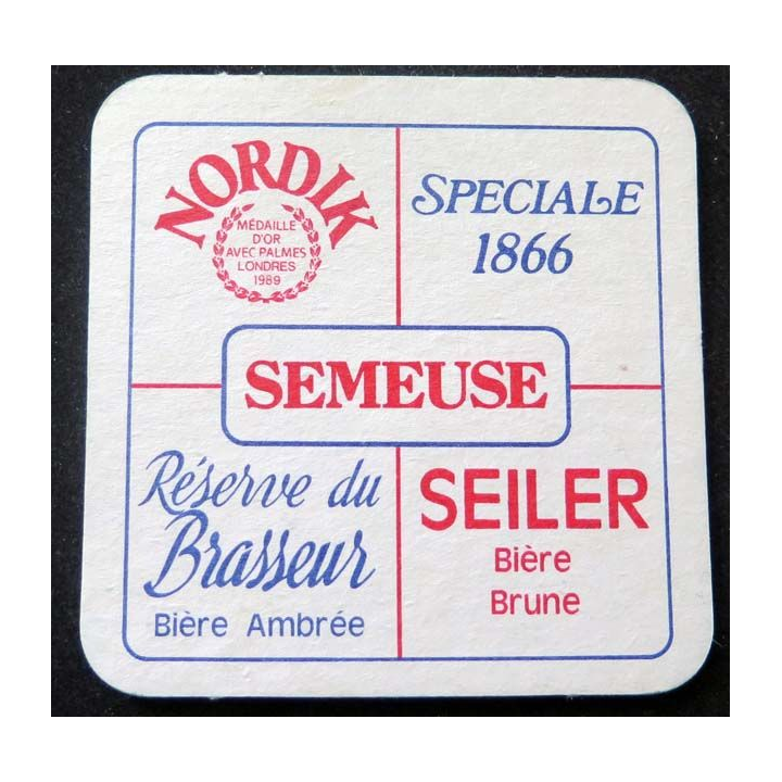 DESSOUS de VERRE à BIÈRE Semeuse de largeur 9 cm