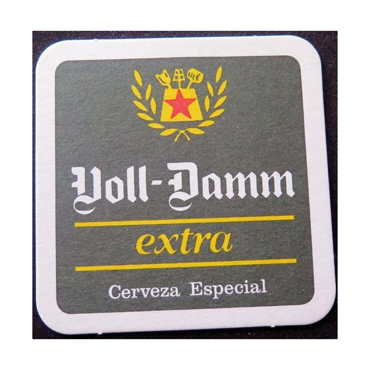 DESSOUS de VERRE à BIÈRE Voll-Damm de largeur 9 cm