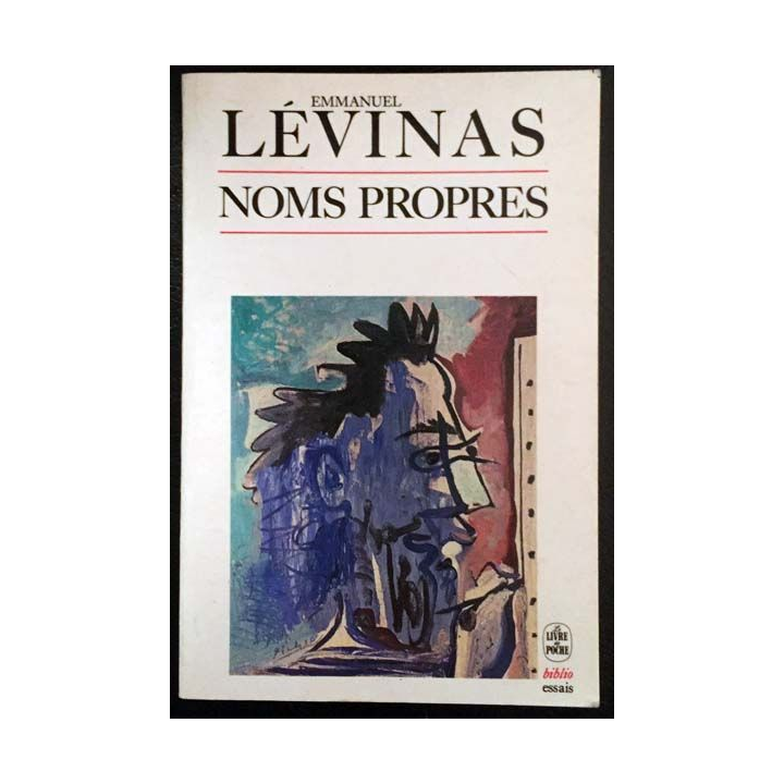 1. Noms propres de Emmanuel Lévinas aux éditions Fata Morgana