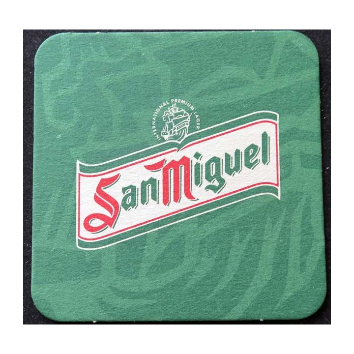 DESSOUS de VERRE à BIÈRE San Miguel de largeur 9 cm