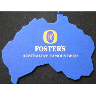 DESSOUS de VERRE à BIÈRE Foster's Australia's famous beer