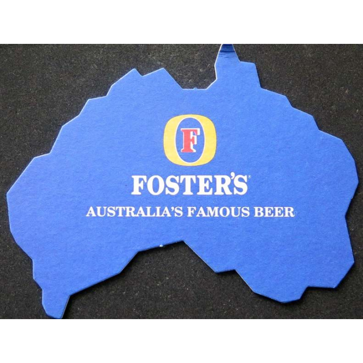 DESSOUS de VERRE à BIÈRE Foster's Australia's famous beer